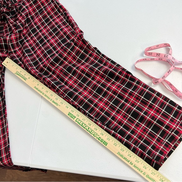 Almost Famous High Waisted Red Black Plaid Paperbag Pants 90’s Style Womens XL - Picture 8 of 9